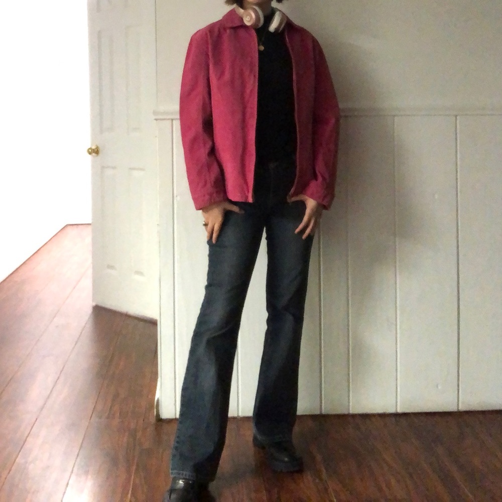 Suede hot-pink jacket